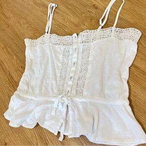 O'Neill White Lace Buttoned Camisole